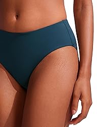 CRZ YOGA Bikini Bottoms for Women Mid Rise Full