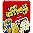 UNO Emoji Card Game, Gifts for Kids and Adults, Family Game for Camping and Travel in Storage Tin Box, Hilarious Emojis [Amaz