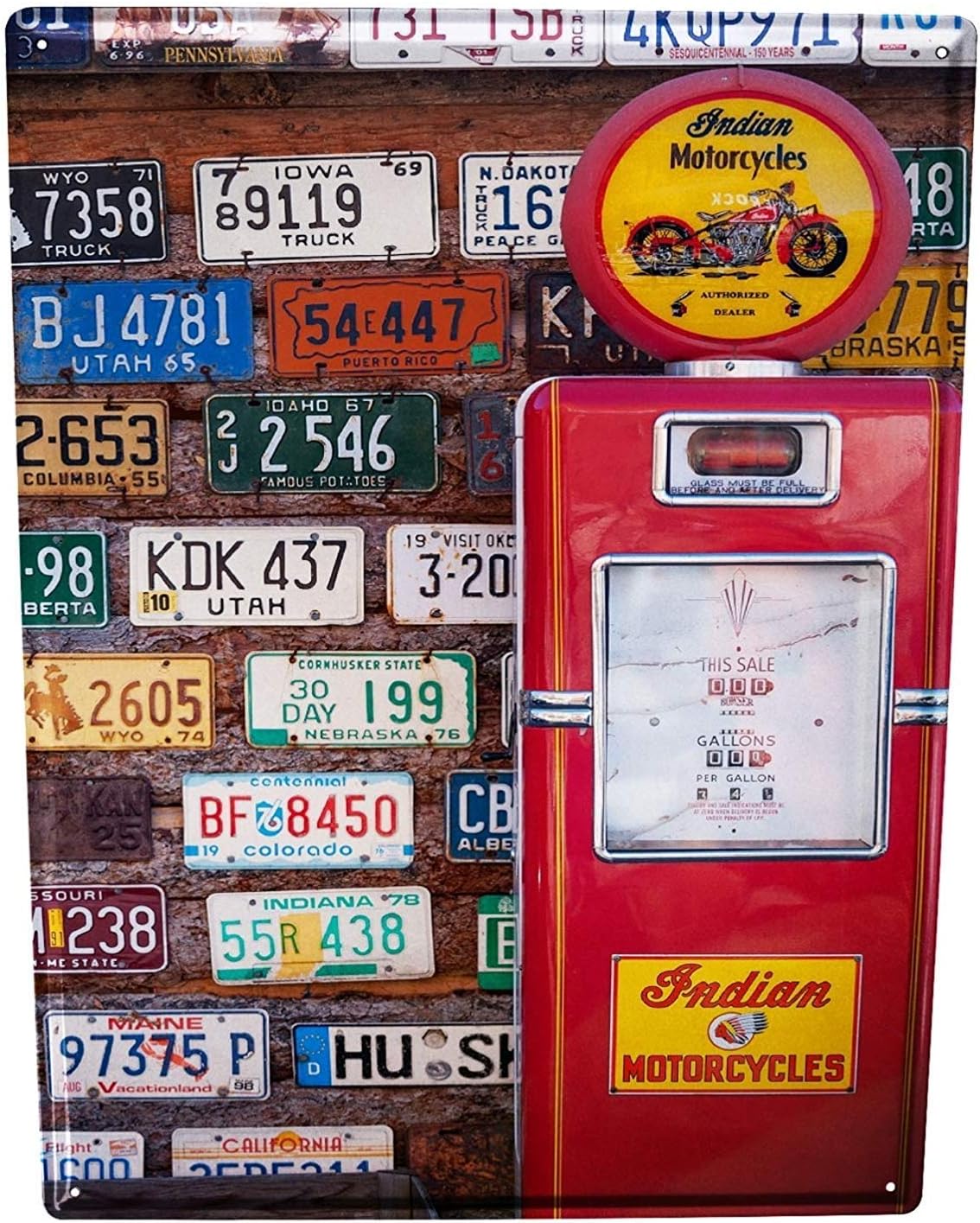 Amazon.com: Novelty tin Signs,16x12Inch,Gas Pump Gas Stations Vintage
