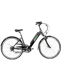 Jetson Rose Electric Urban Commuter Ebike - Step Through Frame, 7-gears, 5 Pedal Assist Levels, Bright LED Headlight, Backlit LCD Display, Front Shock, V- Brakes