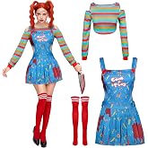 Spooktacular Creations Halloween Killer Doll Costume Women, Adult Creepy Doll Dress, Halloween Costume Women for Cosplay