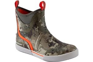 BASSDASH Men’s 6" Waterproof Deck Boots with Breathable Lining Anti-slip Neoprene Rubber Ankle Rain Boots for Fishing Boating