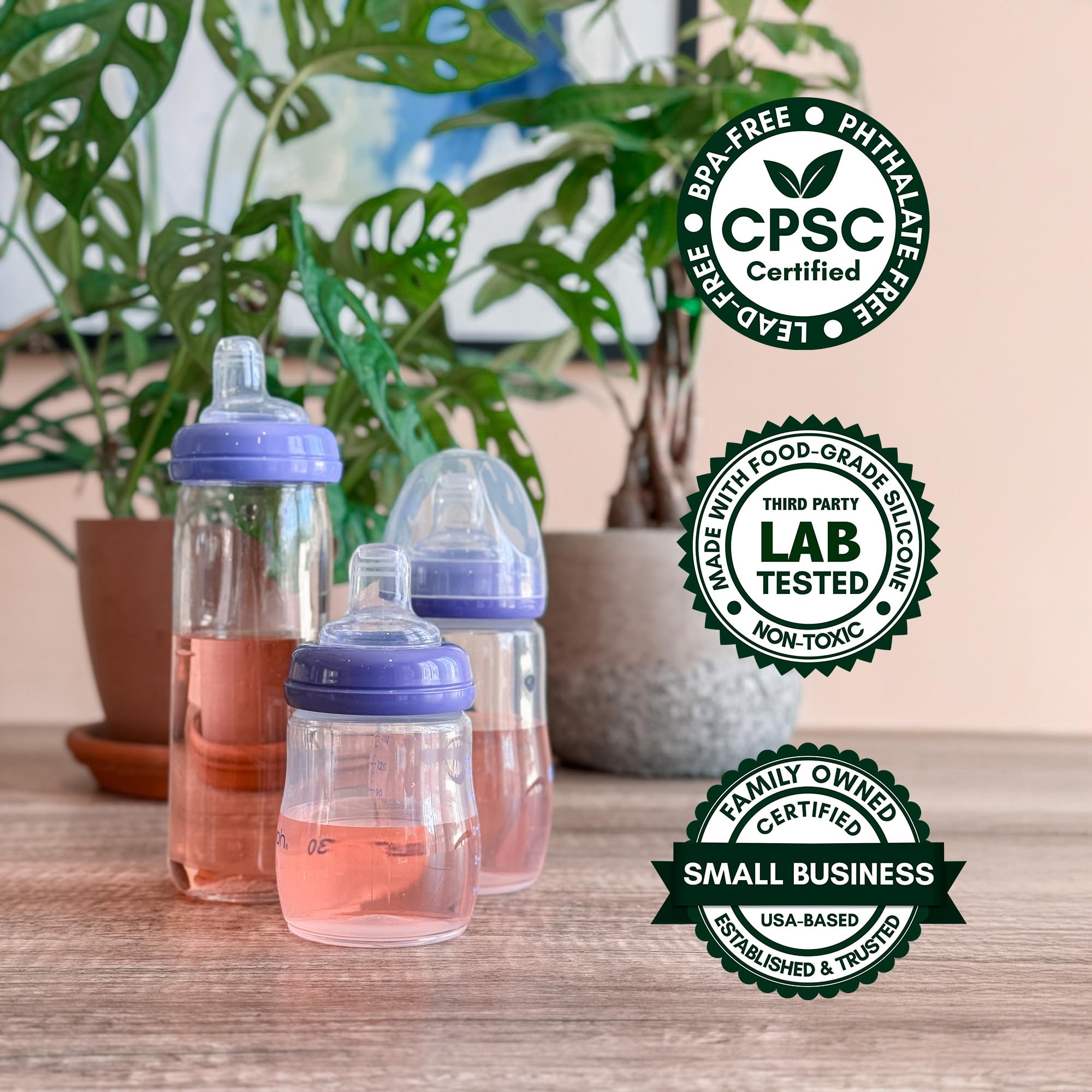 Sippy Spout Nipples for Lansinoh, MAM and Evenflo (Wide Neck) Baby Bottles, 4-Count, Soft Spout, Food Grade Silicone, BPA-Free, Variable Flow, Spill-Proof, Converts Baby Bottles to Sippy Cup 4+ months