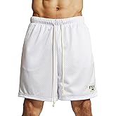 Ouber Men's Mesh Gym Shorts with Pockets Dry Fit Performance for Workouts Basketball Shorts