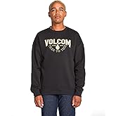 Volcom Men's Roundabout Crew Fleece Sweatshirt – Soft Midweight Pullover Ribbed Cuffs