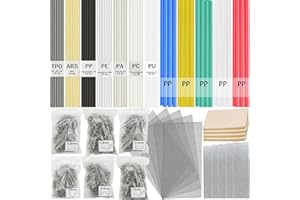 Wrdlosy 720PCS Plastic Welding Kit - 106PCS Welding Rods, 600PCS Welder Staples, 5PCS Reinforcing Stainless Steel Mesh, 5 Aluminum Foil Tape, 4 Sandpaper for Bumper Kayak Repair (720)