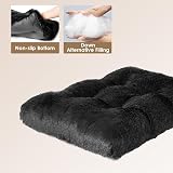 EHEYCIGA Fluffy Dog Crate Bed Medium 75x50x7.5cm Dark Grey view 2