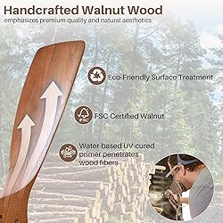 Wood Ceiling Fan no Light, Walnut, 52" Ceiling Fan