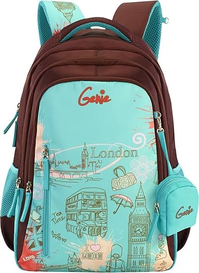 Genie 30 Ltrs Blue Casual Backpack (Paris)