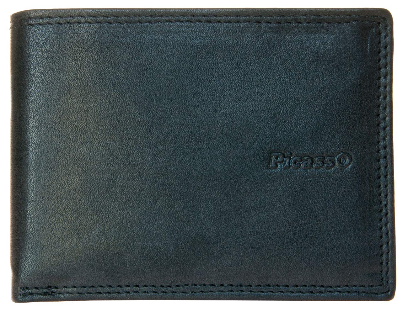 Soft Horizontal Black Genuine Leather RFID Wallet Picasso (Card Data Protected)