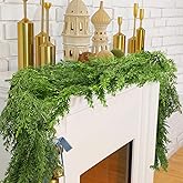 6FT Christmas Cedar Garland Stairs Railing Garland Christmas Decorations Indoor Outdoor