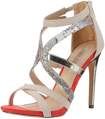 Buffalo Damen Rk 1405-040 Microfiber Pu Knöchelriemchen