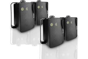 Herdio 3.5 Inch Passive Outdoor Speakers Wired Waterproof Wall Mount Speakers with 400W Superior Sound, All-Weather Durabilit