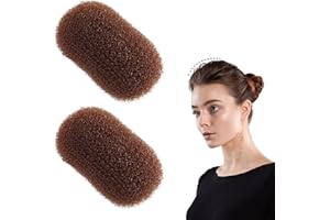 AEGYPIUS 2Pcs Charming Bump It Up Volume Inserts Hair Comb, Nylon Material, Hair Pads for Beehive Hair Style, Styling Clip Accessories for Women Lady Girl (Brown)