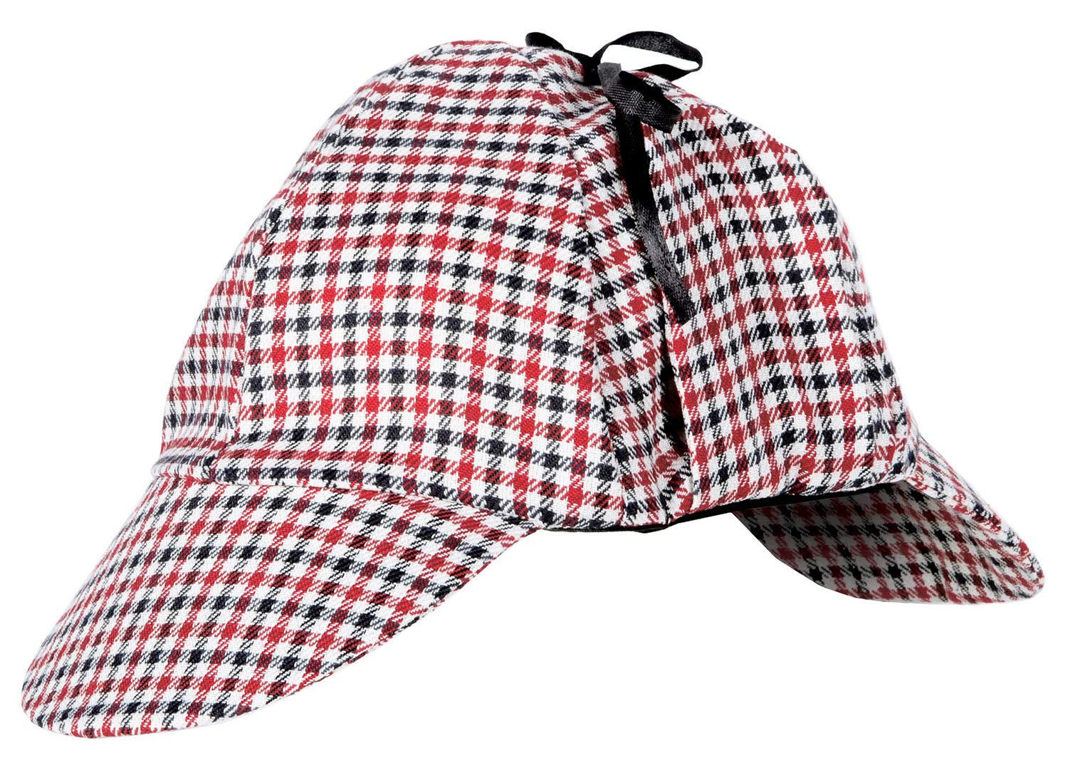 Beistle 60061 Deerstalker Hat, Tan/Black/Red