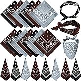 TFengfly 24 Pack Paisley Bandanas Bulk Unisex Cowboy Bandanas Head Scarf Necktie Face Cover