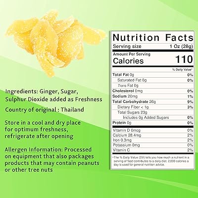 Buy Dried Crystallized Ginger Slices Candied Ginger Pieces 2 Pound In Resealable Bag Healthy Keto Snack For Cakes Smoothies Morning Sickness Nausea Easy To Chew Online In Indonesia B08zc8gv7x