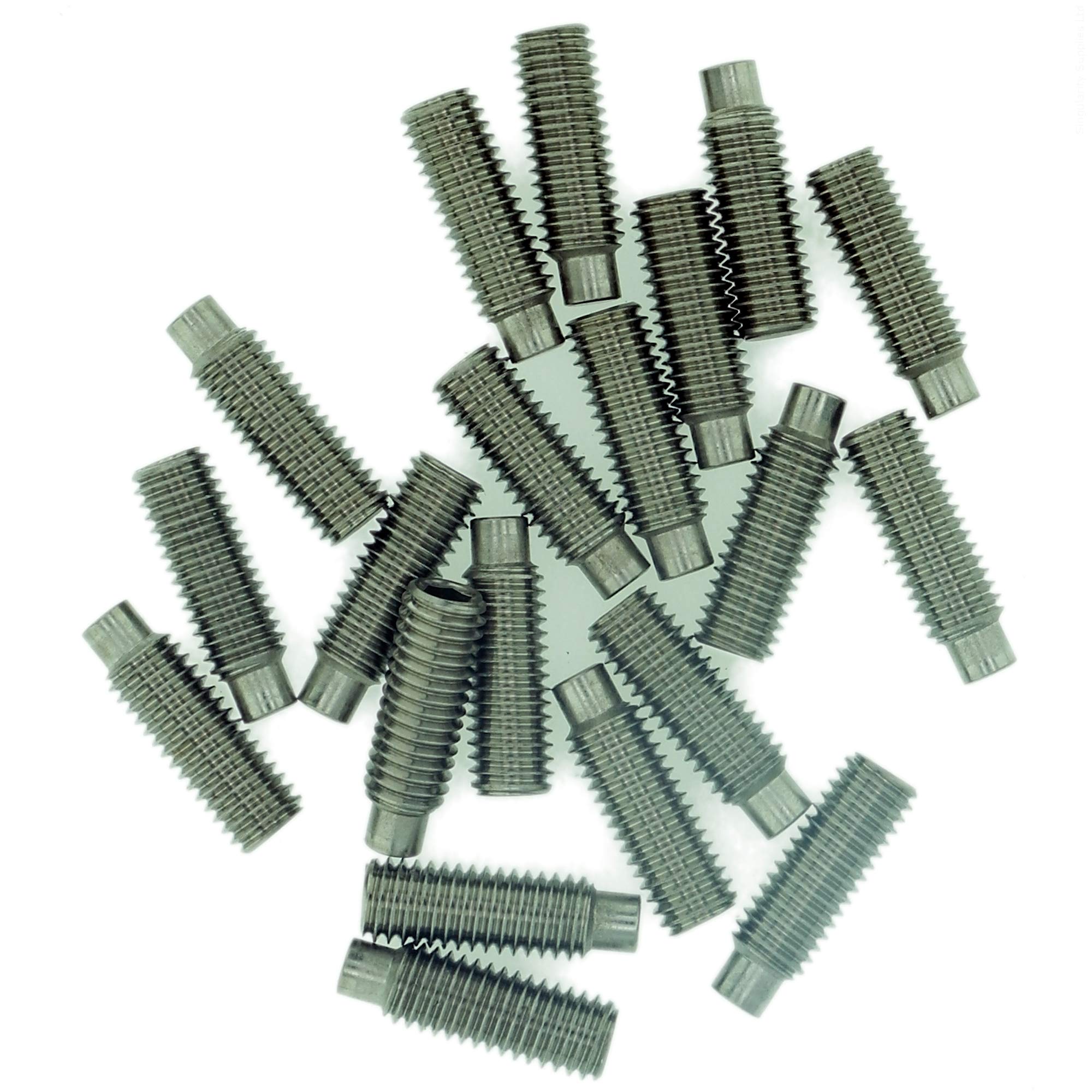 M6 (6mm x 40mm) Hex Socket Grub Screw (Dog Point) - Stainless Steel (A2) (Pack of 10)