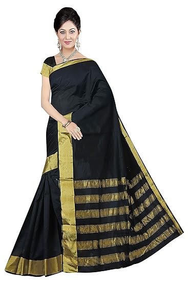 Winza Designer Womens Cotton Saree with Blouse (TD-5001)