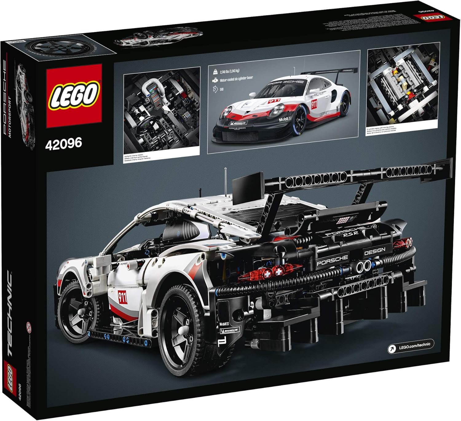 LEGO Technic Porsche 911 RSR 42096 - Juego para construir, 2019 (1580 piezas)