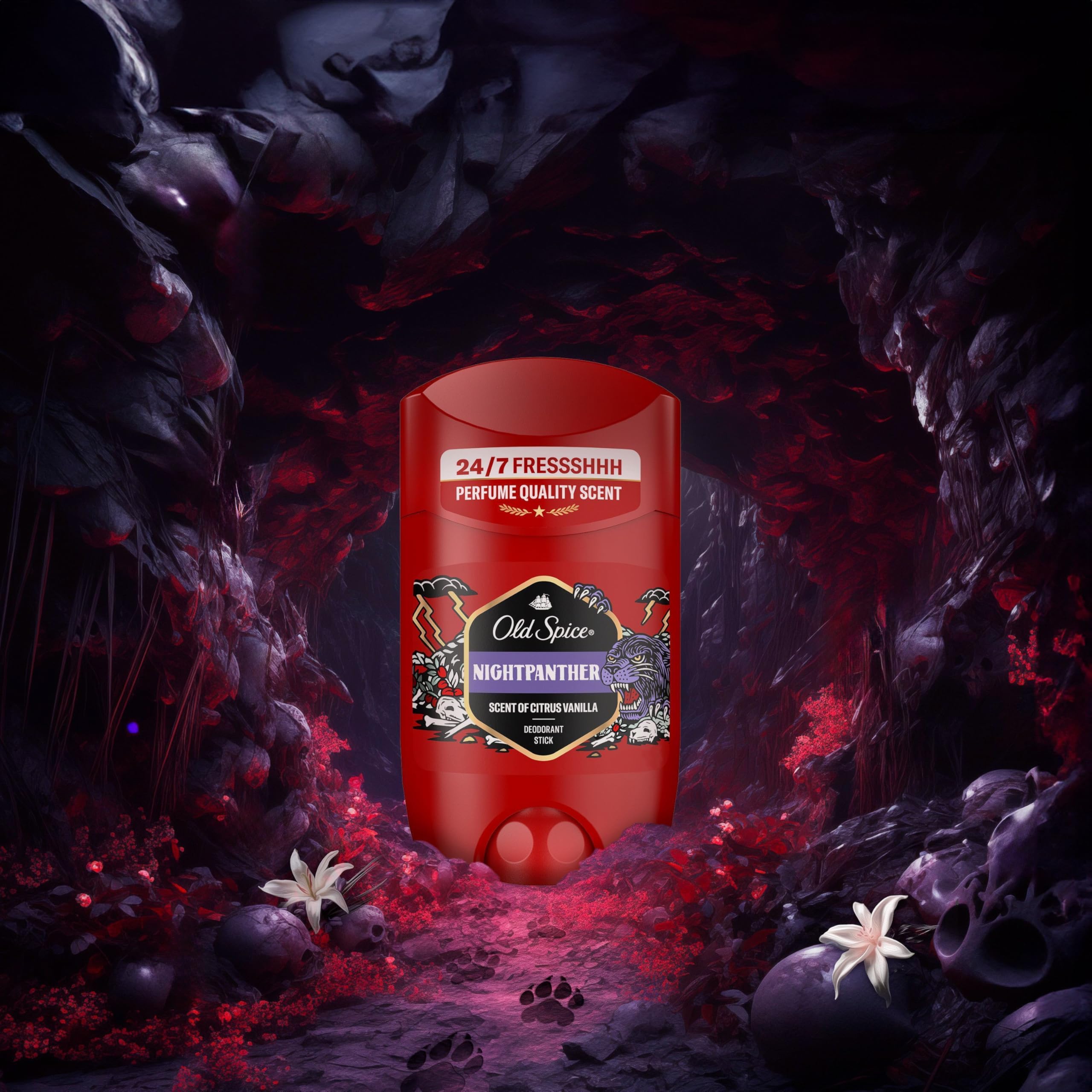 Old Spice Night Panther Deostick für Männer 3x85 ml, 24/7 Frisch bei täglicher Anwendung, lang anhaltender Duft in Parfumqualität, Schutz vor Gerüchen, 0% Aluminiumsalze, unsichtbar auf Schwarz & Weiß 9
