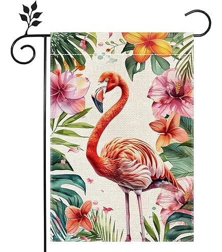 Amazon.com : AOYEGO Seasonal Accents Flamingo House Flags 28