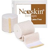 Premium Elastic Bandage Wrap (2&rdquo; Wide, 2 Pack) - Nexskin Latex Free Athletic/Medical Compression Bandages Hook &amp; Loop Fasteners at Both Ends - Lifetime Washable &amp; Reusable Bandages