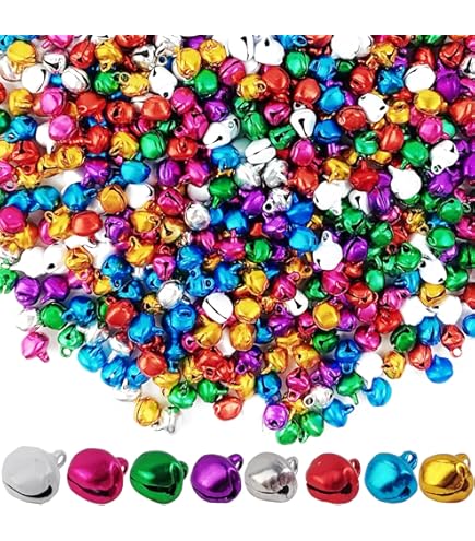 100 Clochettes Dorées 12 Mm - Décoration Noël DIY - Pour Sapin, Guirlandes, Bijoux, Emballages Cadeaux - Son Cristallin