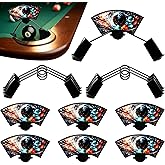 Pool Table Pocket Reducers 6 Pack, Billiards Training Aids for Accuracy Practice, Decorative Pool Pocket Reducers for Standard Pool Tables, Includes Storage Bag