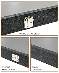 Novel Box Jewelry Display Case Black Leatherette