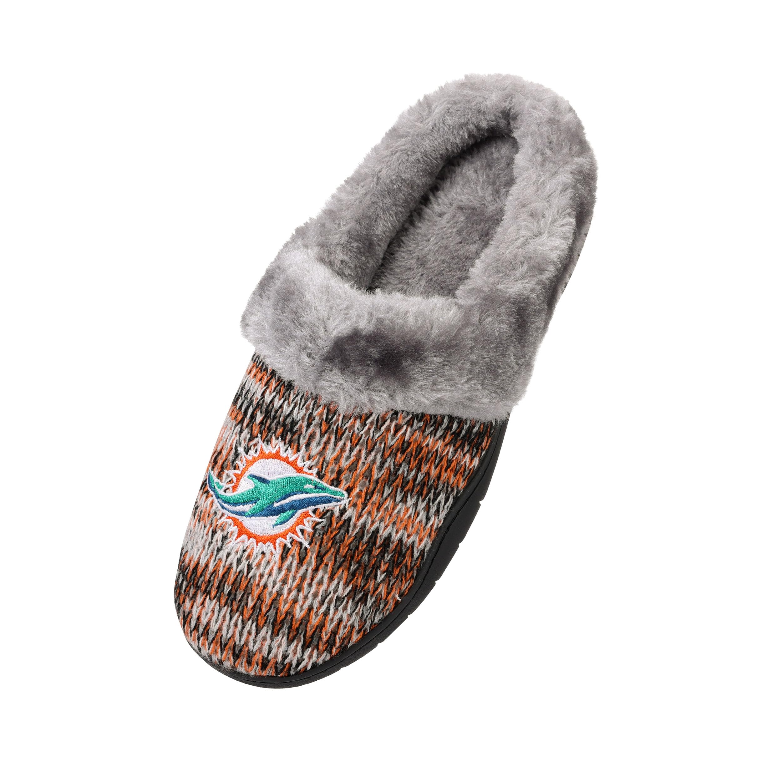 FOCO NFL Miami Dolphins Womens Peak Slide SlippersPeak Slide Slippers, Team Color, Medium (7-8)