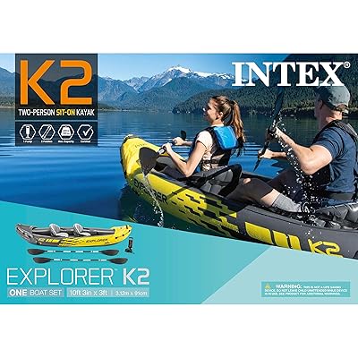 Buy Intex Explorer K2 Kayak 2 Person Inflatable Kayak Set With Aluminum Oars And High Output Online In Hong Kong B00a7exf4c