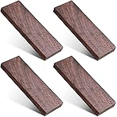 Sasylvia 4 Pcs Knife Handle Scales Blanks Ebony Wood Handle Material | Natural Ebony Lumber Wood Blank for Knife Handle, for DIY Knives Instruments Tools Crafts, 4.7'' x 1.6'' x 0.4''