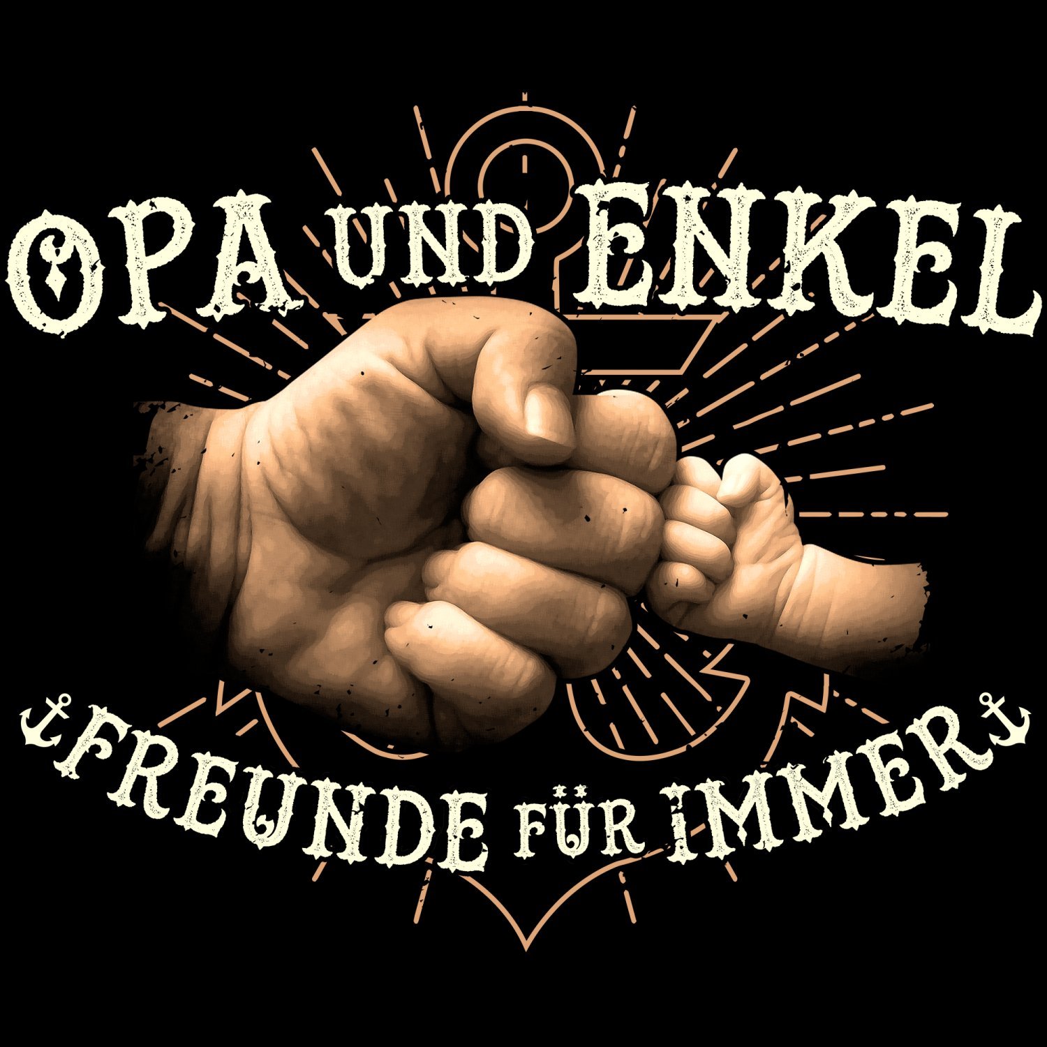 Fashionalarm Herren T Shirt Opa Enkel Freunde Für Immer Fun Shirt Mit Motiv Coolem Spruch Geschenk Idee Geburt Junge Enkelsohn Kind Baby