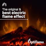 Dimplex MicroStove Optiflame Electric Stove 1.2kW 600/1200W Log Fuel Bed view 6