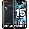 DOOGEE Blade 20 Android 15 Rugged Smartphone,10300mAh/18W Fast,128GB/TF 2TB Octa Core Rugged Phone,6.6" HD+90Hz Cell Phone,16MP Camera, IP68/IP69K Waterproof Phone,NFC/Face ID/GPS