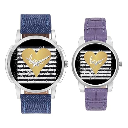 Gifts for Couple, Multicolor Dial Wrist Watch for Men and Women