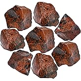 Amazing Gemstone Mahogany Obsidian Raw Crystals and Healing Stones, Natural Rocks for Tumbling and DIY Raw Stones and Crystals (1 lb)