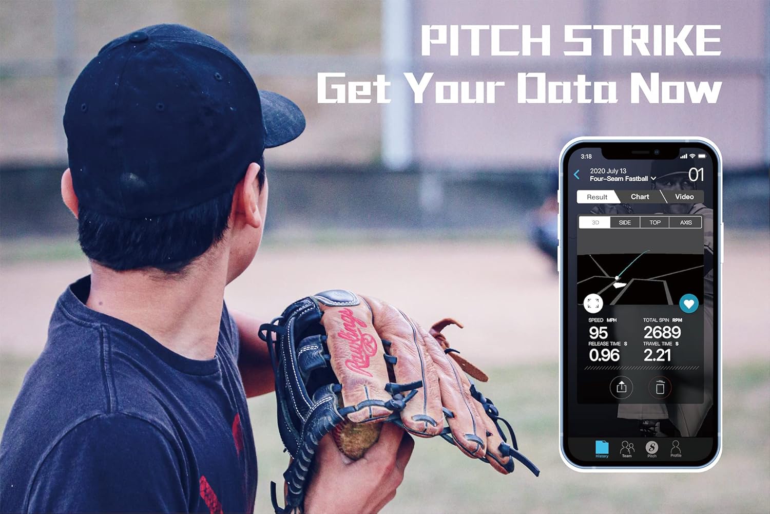 STRIKE Smart Baseball Training Equipment for Practice, Analysis Speed/Spin Rate/Pop Time Sensor, Official Size, Weight and Genuine Leather Skin as MLB (iOS/Android)(Smart Baseball, Charging Pad) : Sports & Outdoors