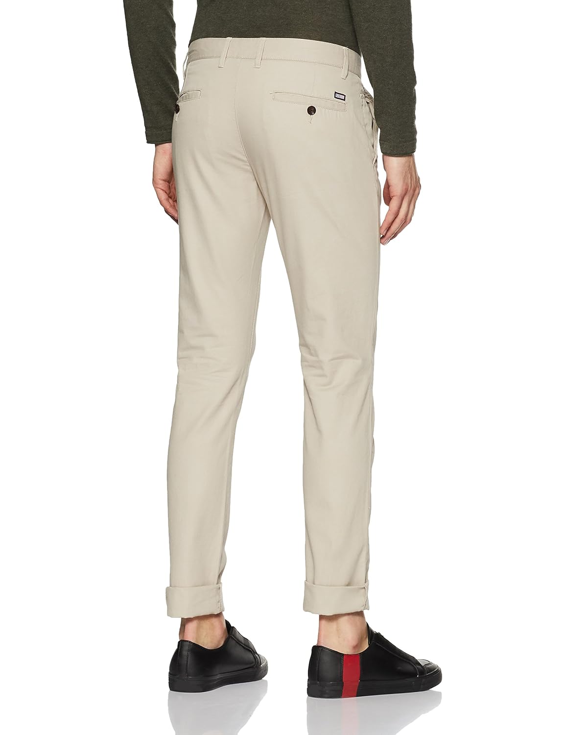 arrow sports men's straight fit cotton casual trousers