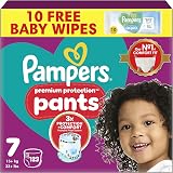 Pampers Premium Protection Nappy Pants Size 7 123 Nappies 15kg+ Monthly Pack