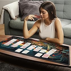 Tabletop Card Playmat with Stitched Edges, 24 x 14
