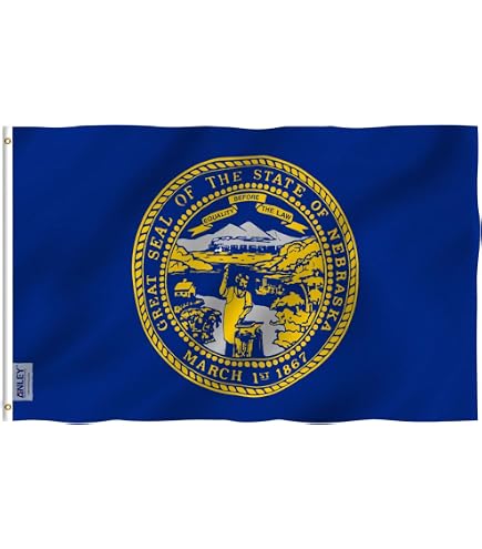 Anley Wisconsin State Flagge 3x5 Fuß – Polyester, UV-beständig, Mit Messingtüllen & Doppelt Genäht, Lebendige Farben