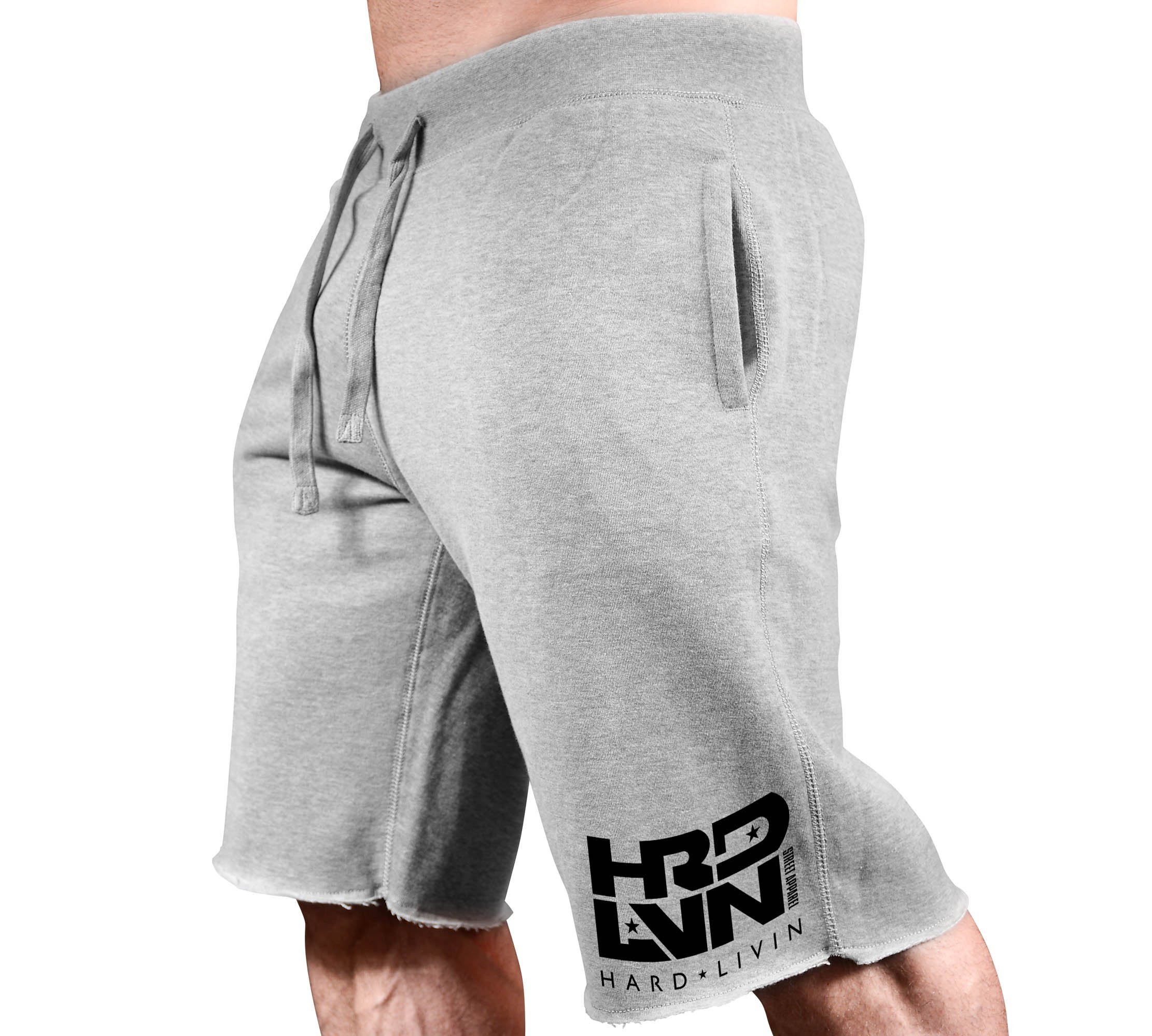 Monsta Clothing Co. Men's Workout (Hard Livin HRD-LVN) Fitness Gym Sweat Shorts