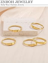 ZNBOH 14k Gold Filled Rings for Women Non Tarnish