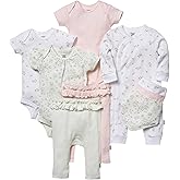 Gerber unisex-baby 9-piece Baby Gift Set for Newborn Boys & Girls – Premium Cotton Baby Essentials Layette Set