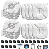 32 Pcs Cat Water Fountain Replacement Filters-16 Pack Cat Fountain Filters with 16 Pack Sponges, Enhanced Compatibility Pet Fountain Filter Fit for 95oz/2.8L 135oz/4L 67oz/2L Pet Drinking Fountain