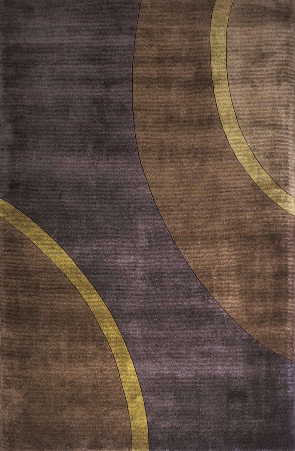 Momeni Rugs New Wave Collection, 100% Wool Hand Carved & Tufted Contemporary Area Rug, 7'6" x 9'6", Plum