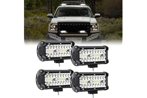 YEEGO DIRECT 7 Inch Led Light Bar, 480W 24000lm LED Spot Flood Off Road Lights Waterproof Fog Work Lights for Truck UTV ATV SUV 12V 24V Tractor Pickup Boat (4 Pcs)