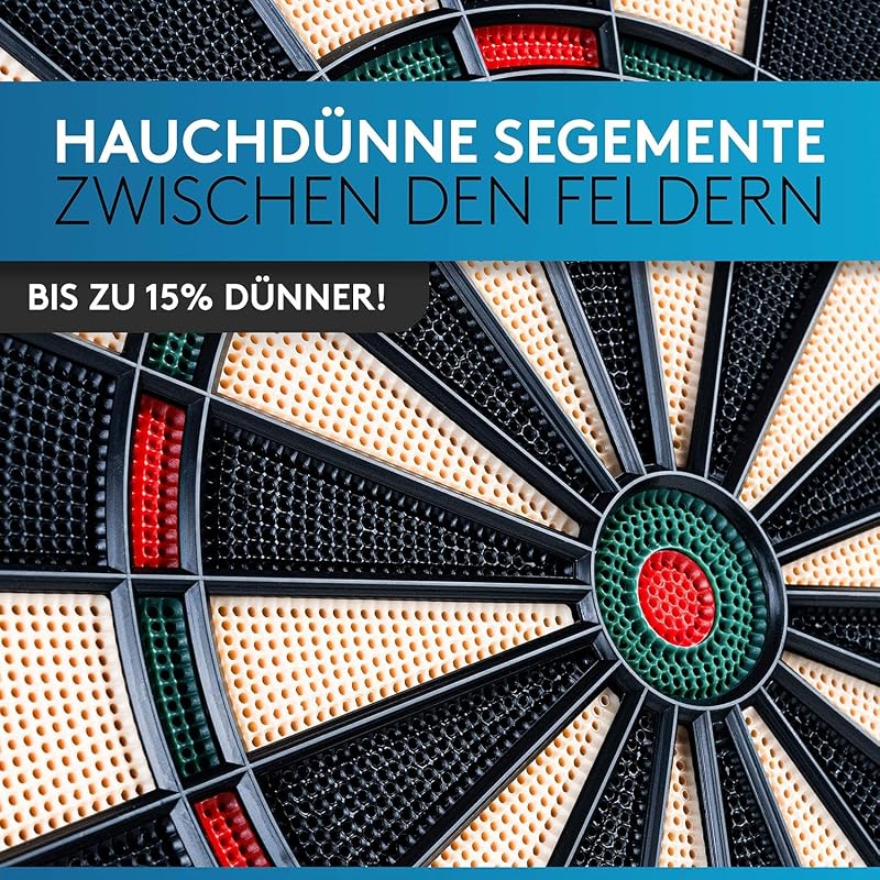 [DAS ORIGINAL] - Elektronische Dartscheibe Profi - Dartboard mit 6 Darts [kabellos nutzbar] - Innovativer Dartautomat mit 65 Varianten - Double IN & Double Out - für 1 bis 8 Spieler